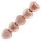 Czech Hearts beads kralen 6mm Crystal etched capri gold full 00030/27180